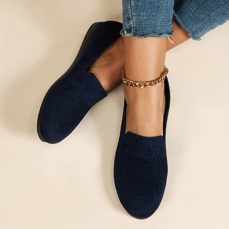 Damen Einzelschuhe Damen Leichte Schnitt Casual Flache Lazy Loafer_voghion.com