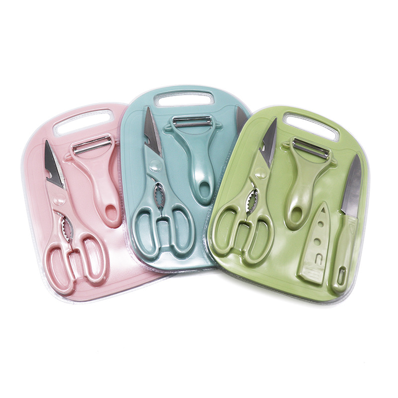Cutlery With Scissors Knife Peeler Fruit For Kitchen Stock Cutting Board_voghion.com