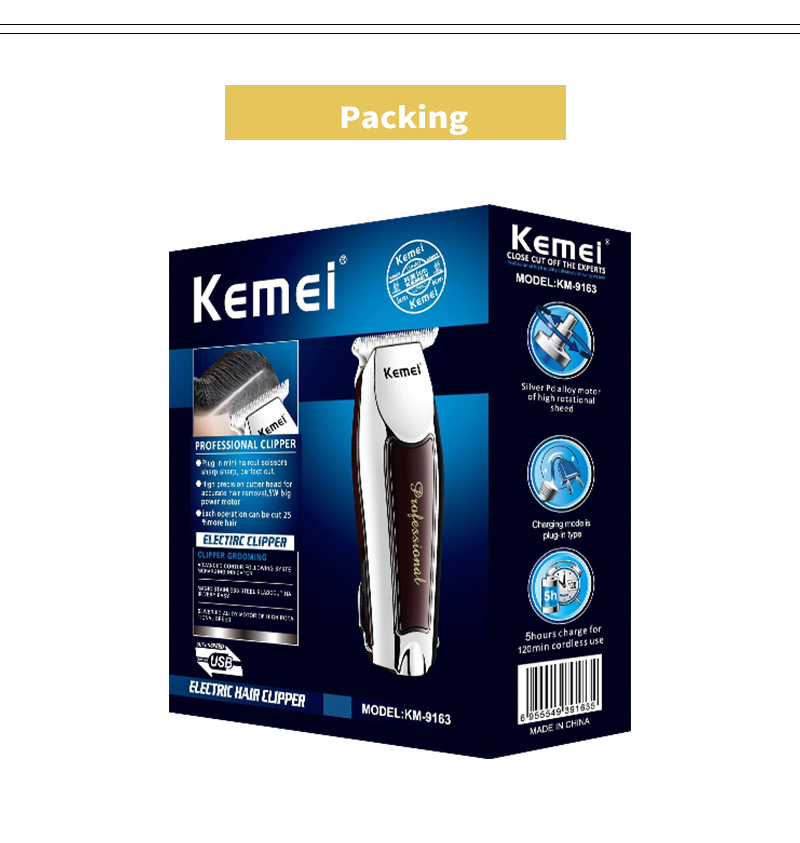 Professionele kapperszaak snijmachine herentrimmer oplaadbare snoer tondeuse elektrische scheerapparaat past op Wahl mes_voghion.com