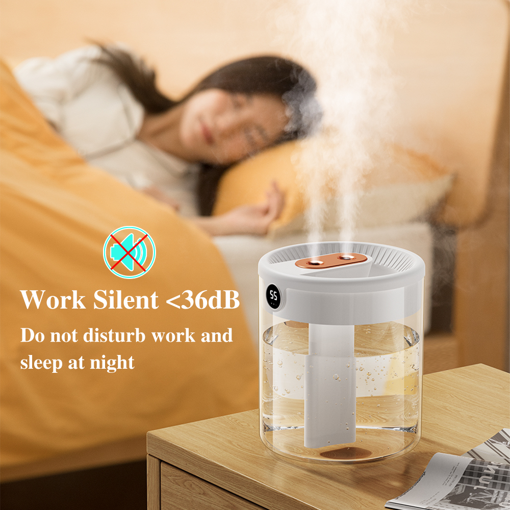 H2o légnedvesítő 2L nagy kapacitású dupla fúvókával LCD páratartalom kijelzővel aroma illóolaj diffúzor otthoni hordozható USB-hez_voghion.com