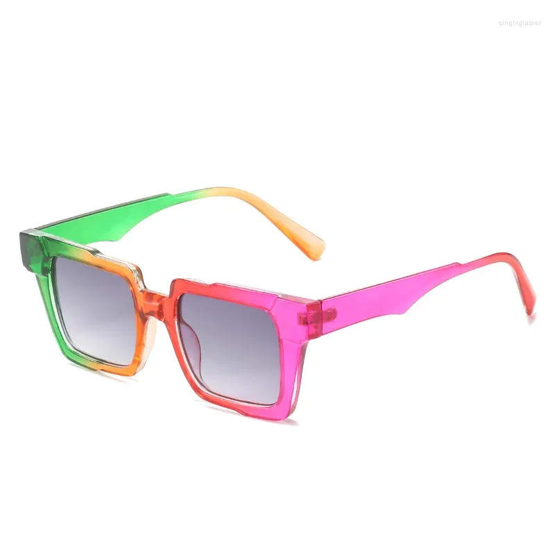 Sonnenbrille D&T 2024 Mode Wrap Frauen Männer Vintage Bunte Linsenrahmen Marke Designer Vielseitiger Casual Augenschutz_voghion.com