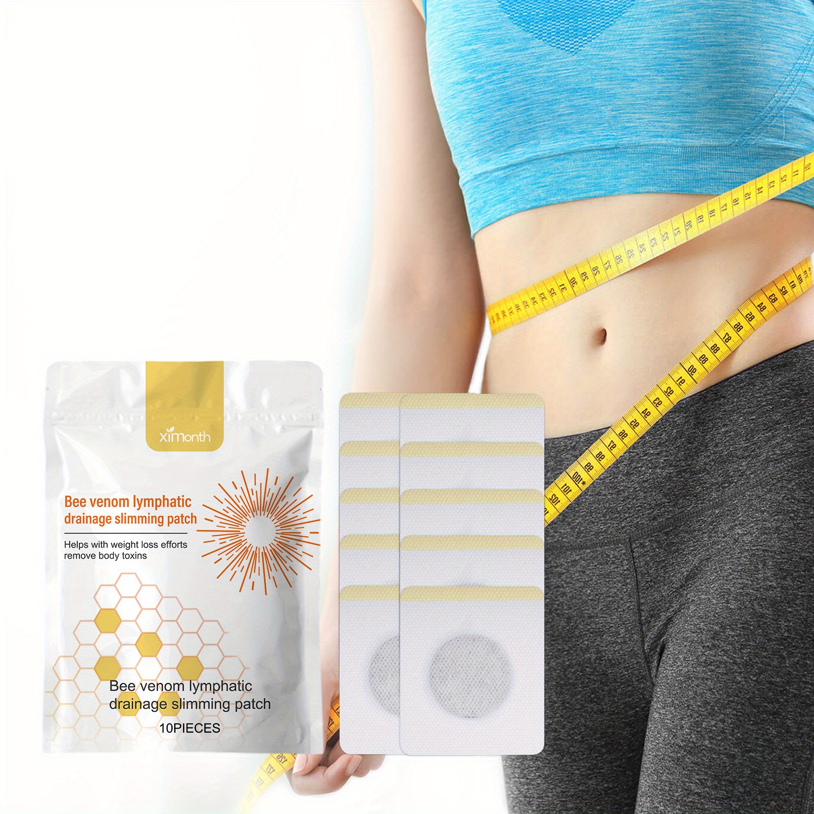 Bee venom ymphatic drainage slimming patch Slimming Body Shaper Patches Firming &Tightening for Belly Healthy Soothing Navel Stickers Slimming Patches