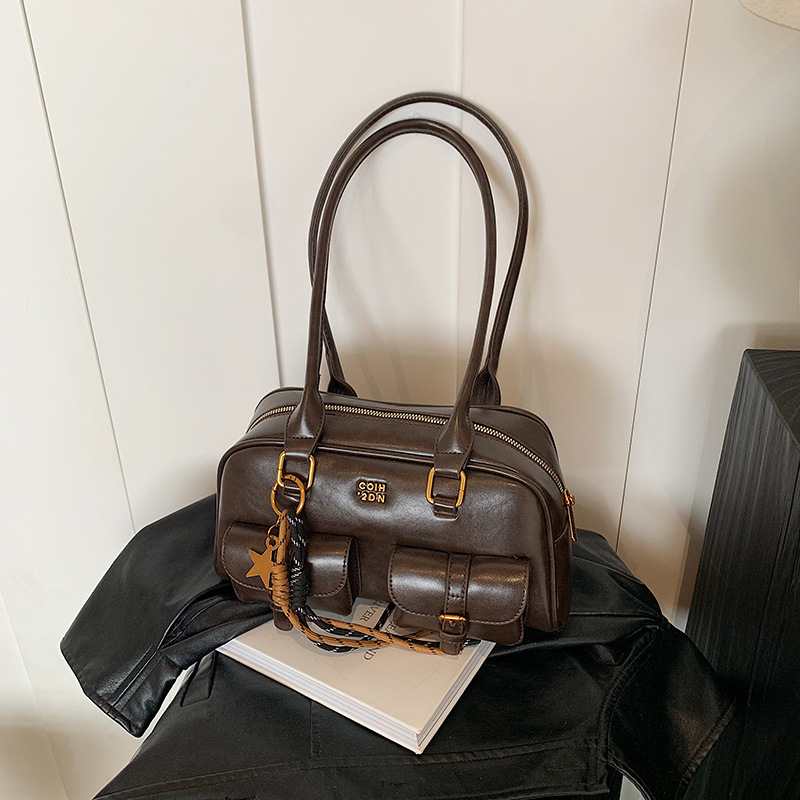 New Autumn Winter High-end Multi-pocket Large Capacity For Women Stylish Bowling Single Shoulder Underarm Bag