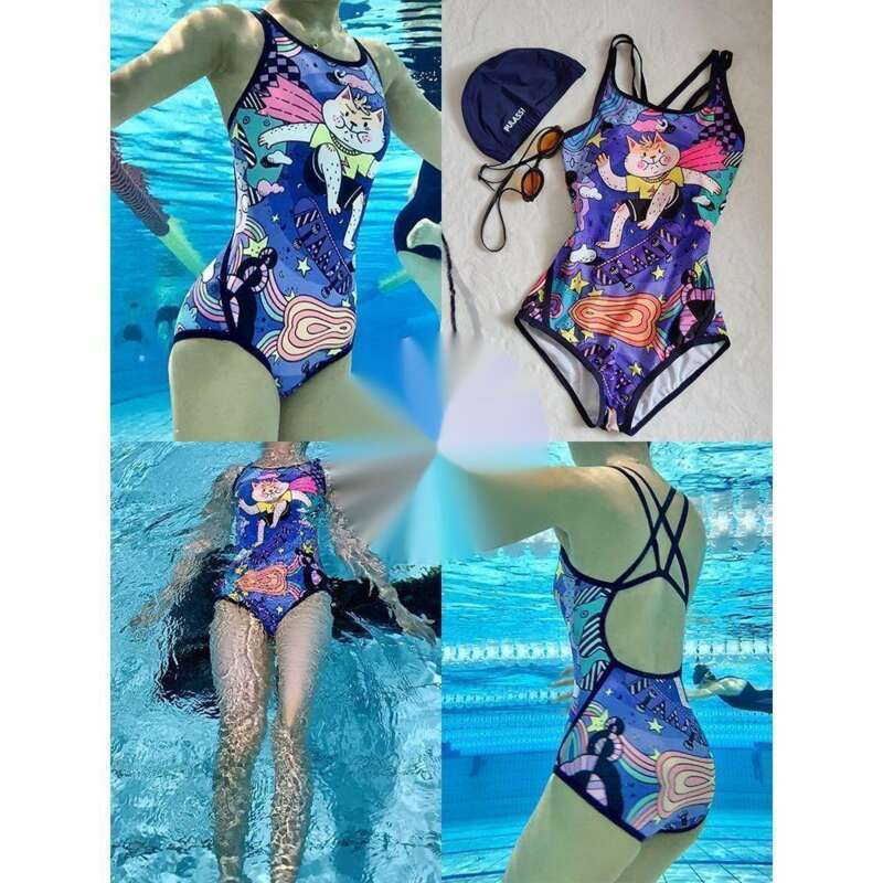 【 98% Positive Rating 】 Pulassi Women's 2025 New Professional One-piece Hot Spring Training Triangle Conservative Racing_voghion.com