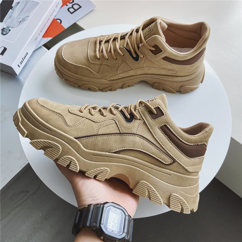 High British Style Men's Shoes, Autumn Casual Wear Resistant Workwear, Mid Top Short Spring Trendy Boots, Martin Boots_voghion.com