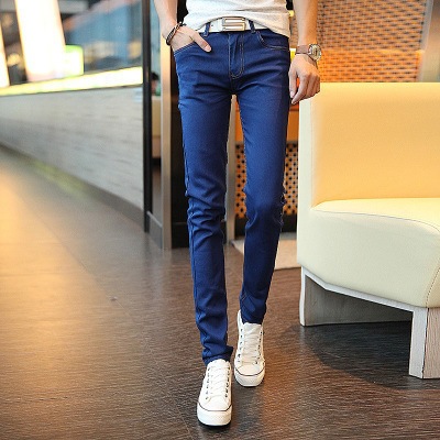 Abbigliamento maschile Street Goods Autunno Jeans Stile coreano Vitello Personalità maschile Pantaloni skinny Ragazzi Pantaloni lunghi alla moda Pantaloni alla moda_voghion.com