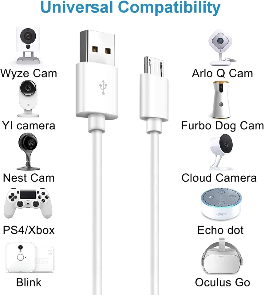 Câble de charge rapide micro USB 3/6 pieds pour chargeur de téléphone Samsung Android LOT_voghion.com