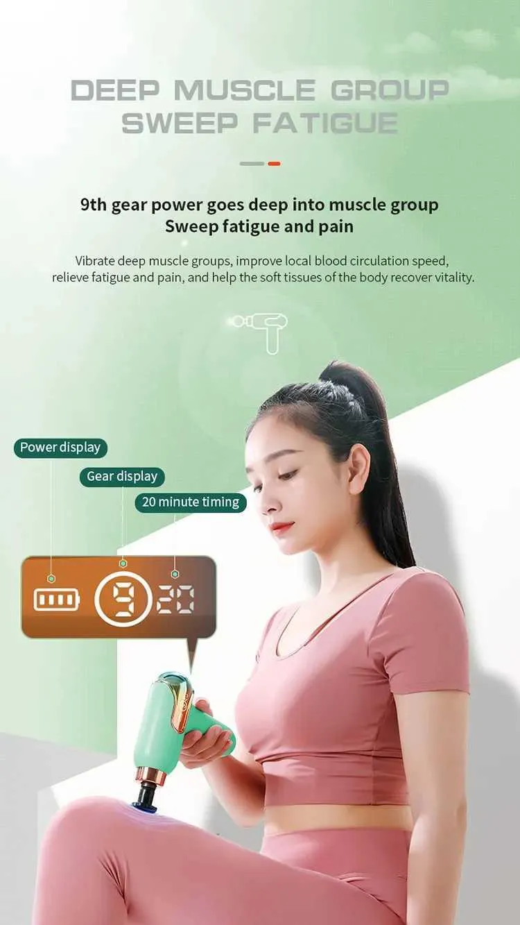 Compact massagepistool - Draagbare spierverlichting_voghion.com