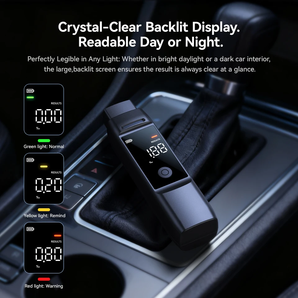 The Latest Chip Technology, Sensor Replaceable Alcohol Tester, Suitable For Personal And Household Use (Excluding Batteries)_voghion.com