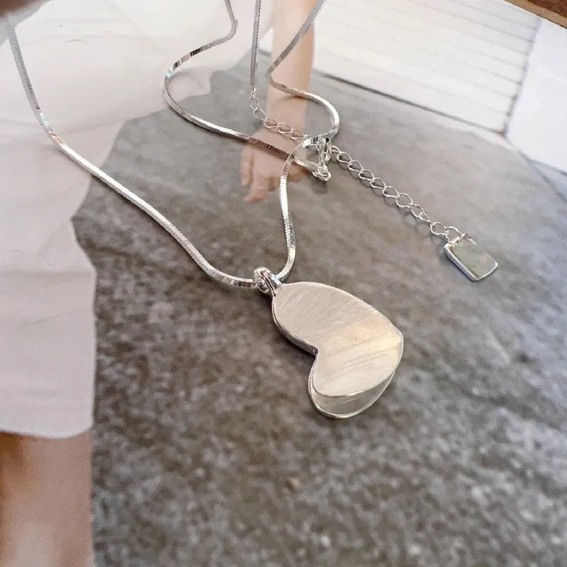 Catene Scrub Amore Cuore Collana Geometrica Per Donne Coppie Semplice Classico Trendy Clavicola Catena Anniversario Gioielli_voghion.com