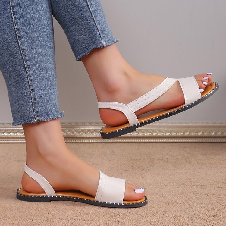 2025 Nuovi sandali piatti grandi con una linea casual, scarpe romane a bocca di pesce, 43_voghion.com