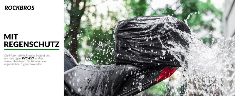 ROCKBROS Heck Motorrad Sitztasche Wasserdicht Mit Regenschutz Rucksack_voghion.com