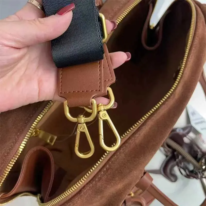 bracciolo in pelle design del marchio pelle scamosciata grande capacità 2024 borsa a tracolla moda autunno con piccolo portafoglio Y241216_voghion.com
