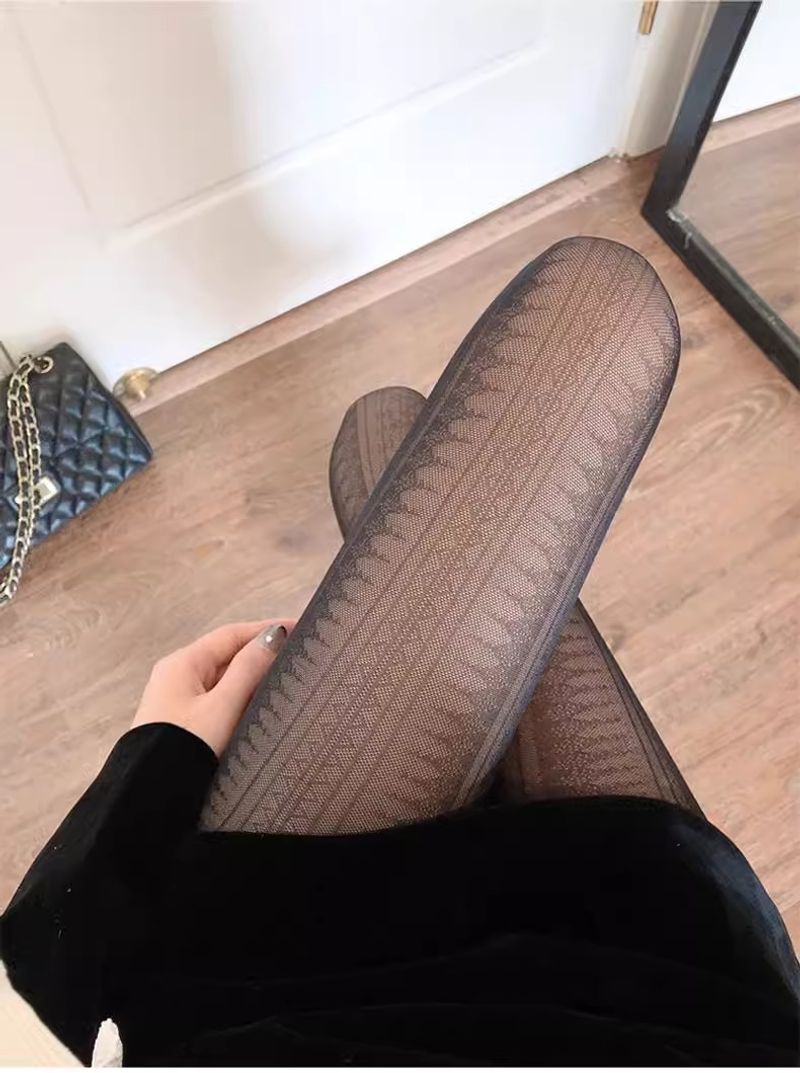 Șosete subțiri unisex ultra-subțiri jk negre cu buline, pentru femei_voghion.com