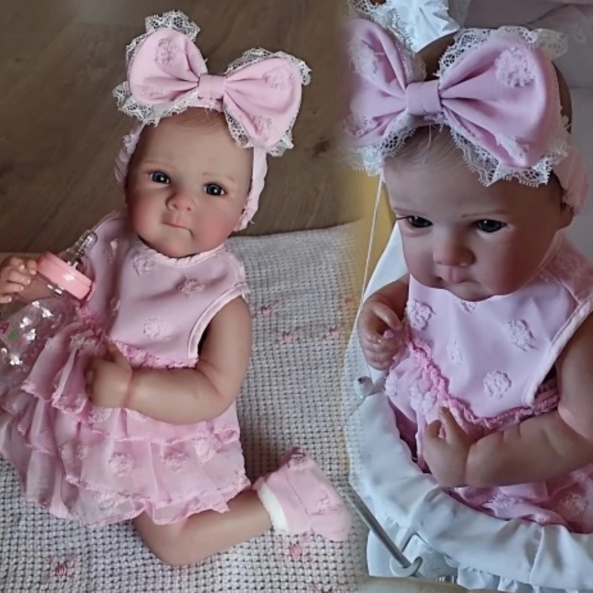 46cm 18 Inch Bettie Full Body Soft Vinyl Girl Reborn Baby Doll With Painted Lifelike Hair Bebe Reborn Toys