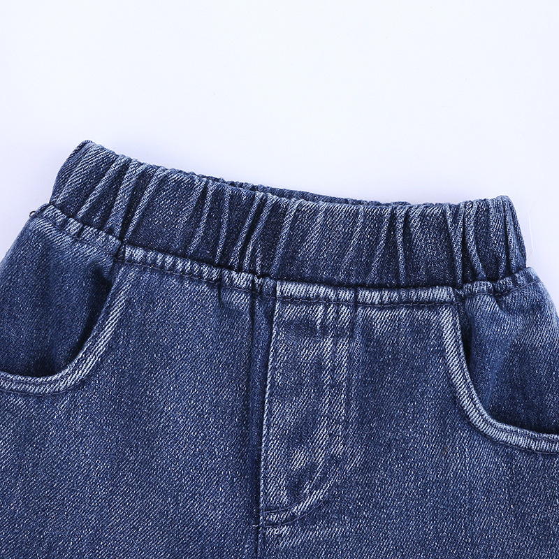 Reggicalze senza maniche alla moda per ragazze e bambini + set di due pezzi di pantaloncini di jeans INS fornitura per il commercio estero_voghion.com