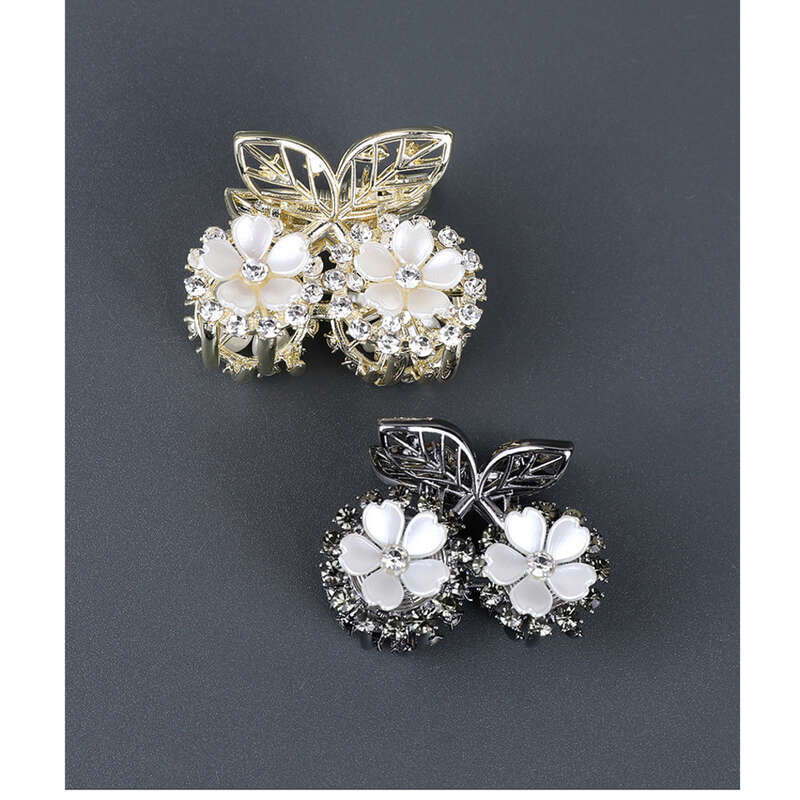 Capelli semi legati con piccola frangia nera, temperamento di alta qualità, fermaglio per capelli con mini frangia, fermaglio laterale Ins_voghion.com