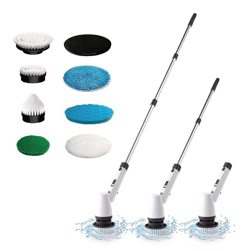 Spazzola elettrica per la pulizia ad angolo regolabile 7 in 1 Strumento per la pulizia della cucina del bagno regolabile senza fili_voghion.com