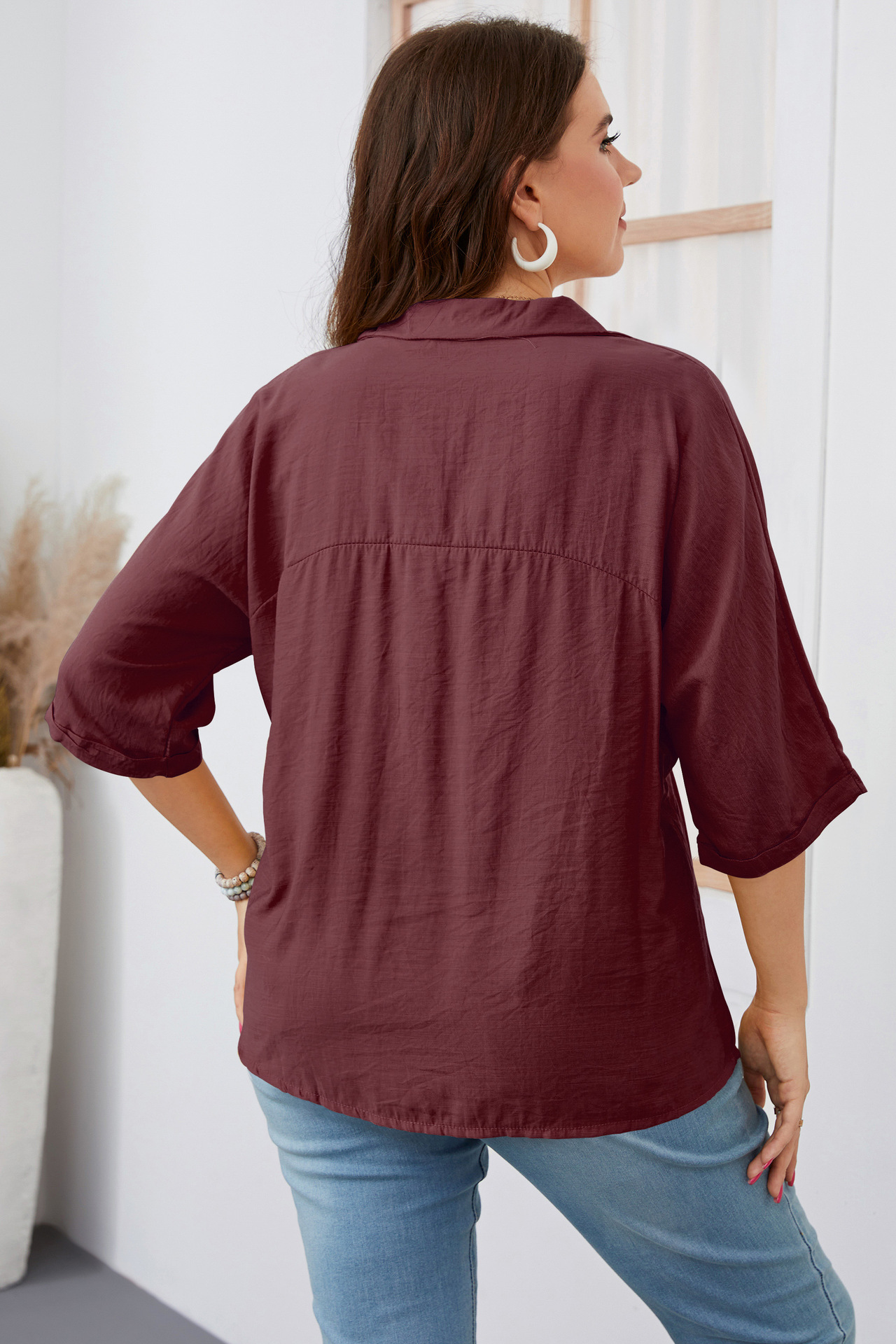 Women's Loose Large Size Short Sleeve Shirt Fat Girl Large Size Women's Clothing_voghion.com