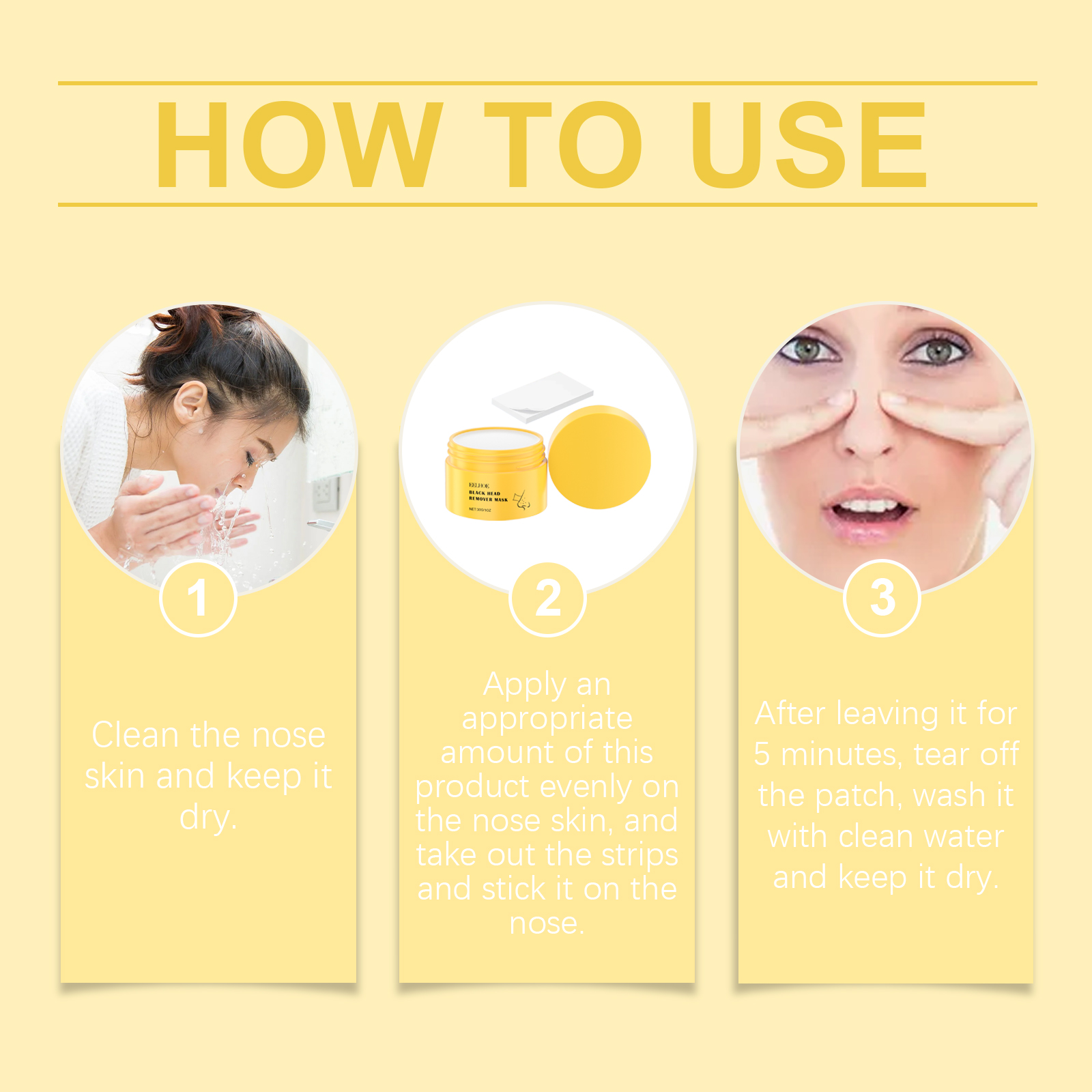 EELHOE Blackhead Cleansing Nose Patch Gently Cleanses T Zone Pores, Acne Moisturizes Skin And Tears Nose Mask_voghion.com