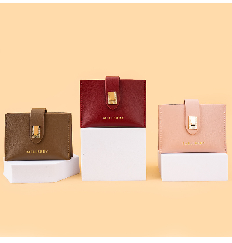Baellerry new ladies card holder Korean style fashion buckle coin purse versatile light and compact wallet wholesale_voghion.com