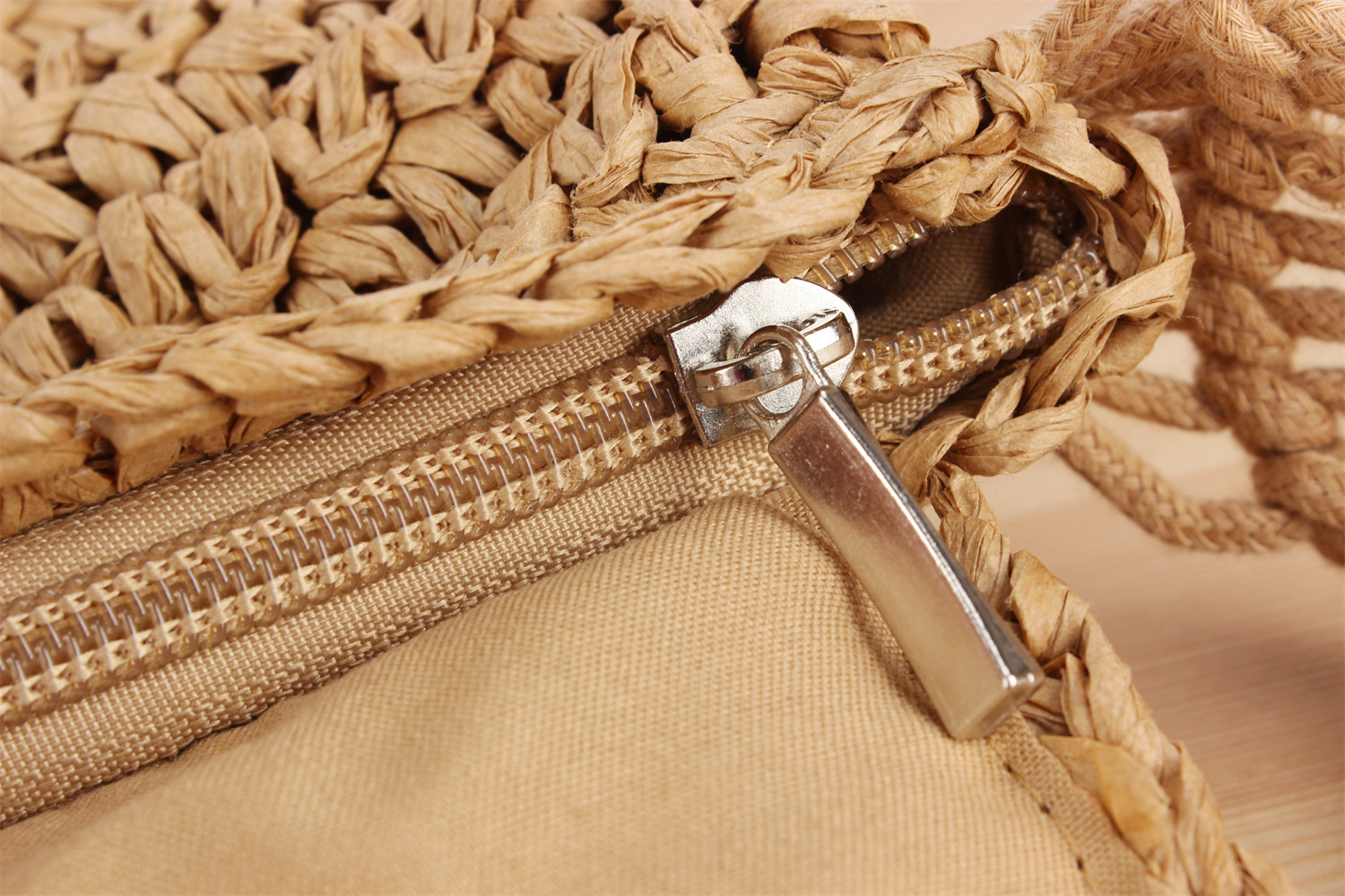 Damenmode Einzel-Schulter-Strohtasche pastoralen Stil Strandtasche_voghion.com