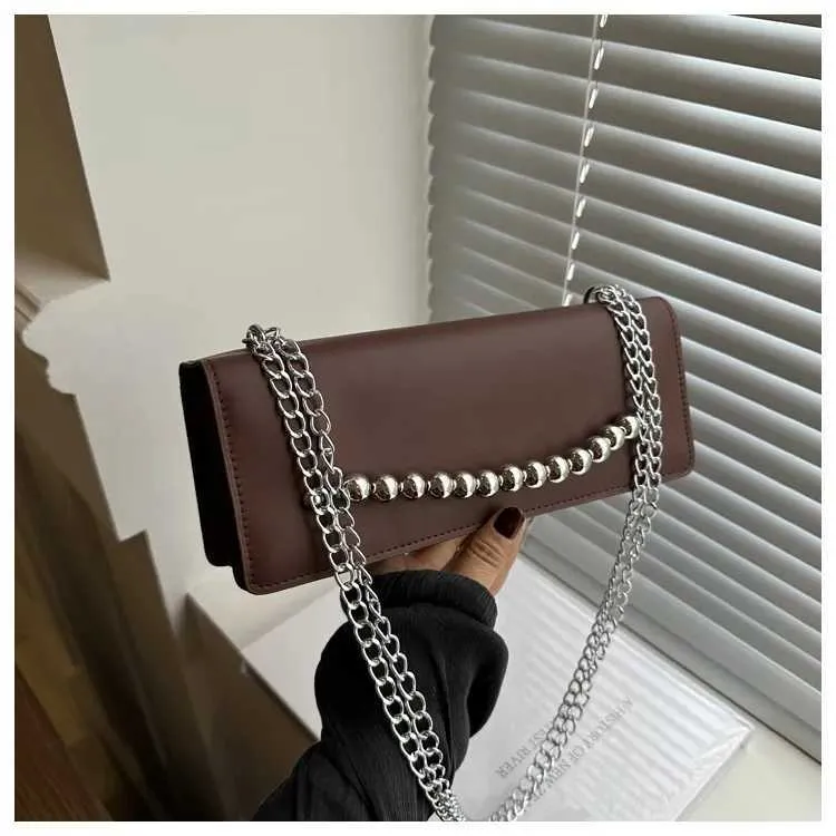 Borsa a tracolla con patta e tracolla in pelle PU solida da donna, modello 2024, versatile, da donna, sotto le ascelle_voghion.com