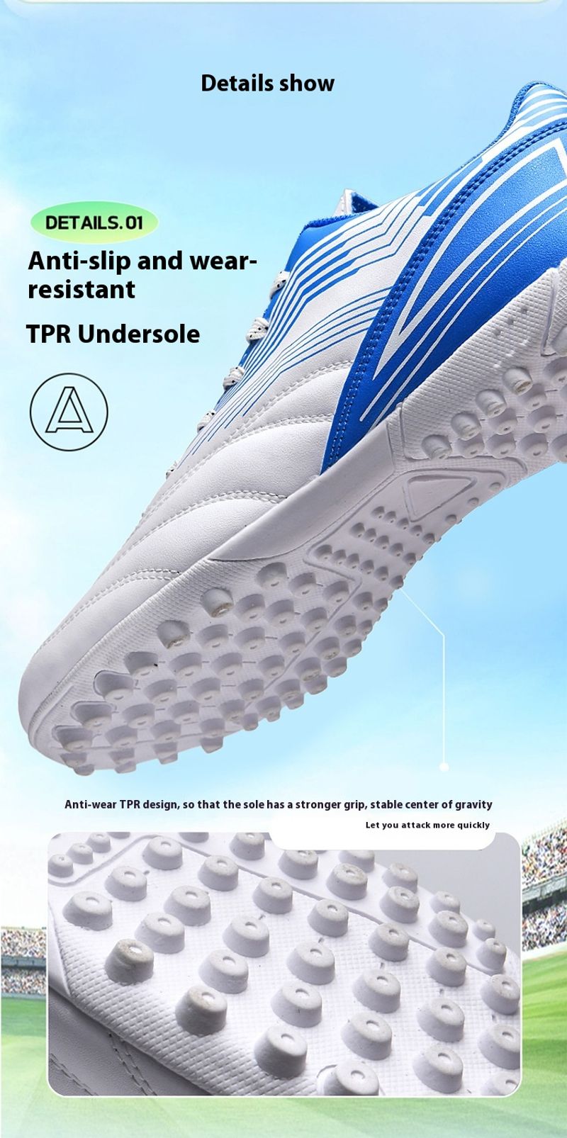 Herren- Damen-Fußballschuhe den Innen- und Außenbereich, für Erwachsene, gebrochene Spikes, rutschfest, verschleißfest,_voghion.com