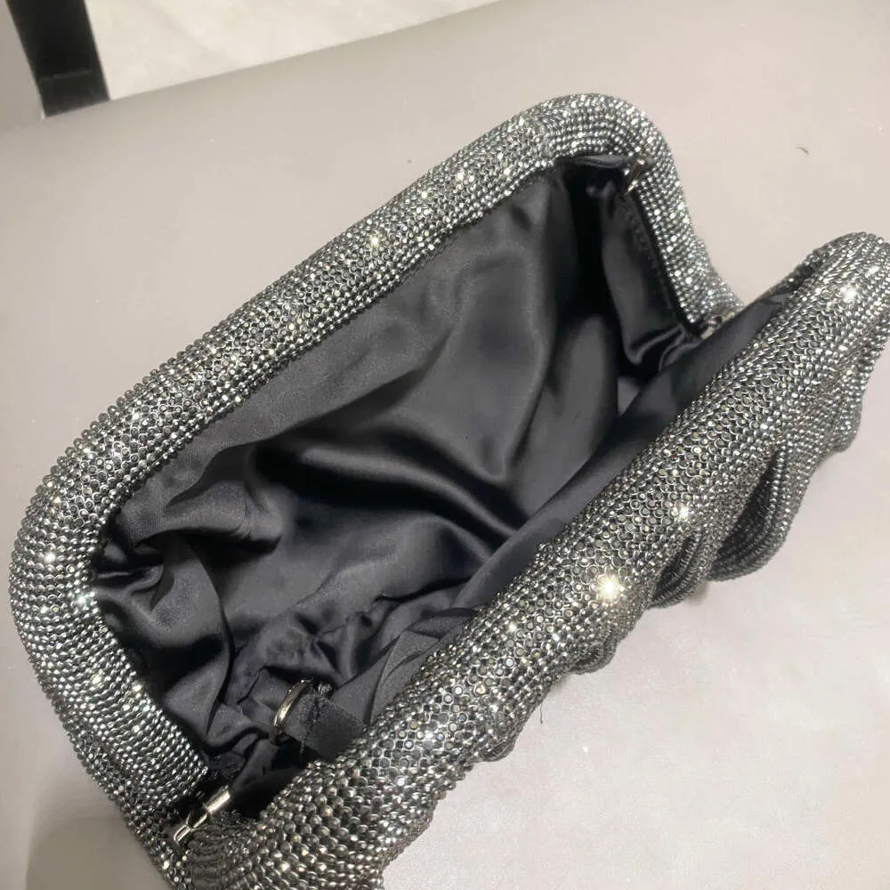 Robe de soirée Rhies à poignée brillante, nouveau portefeuille pliable et sac à main de créateur pour fête de mariage de haute qualité_voghion.com