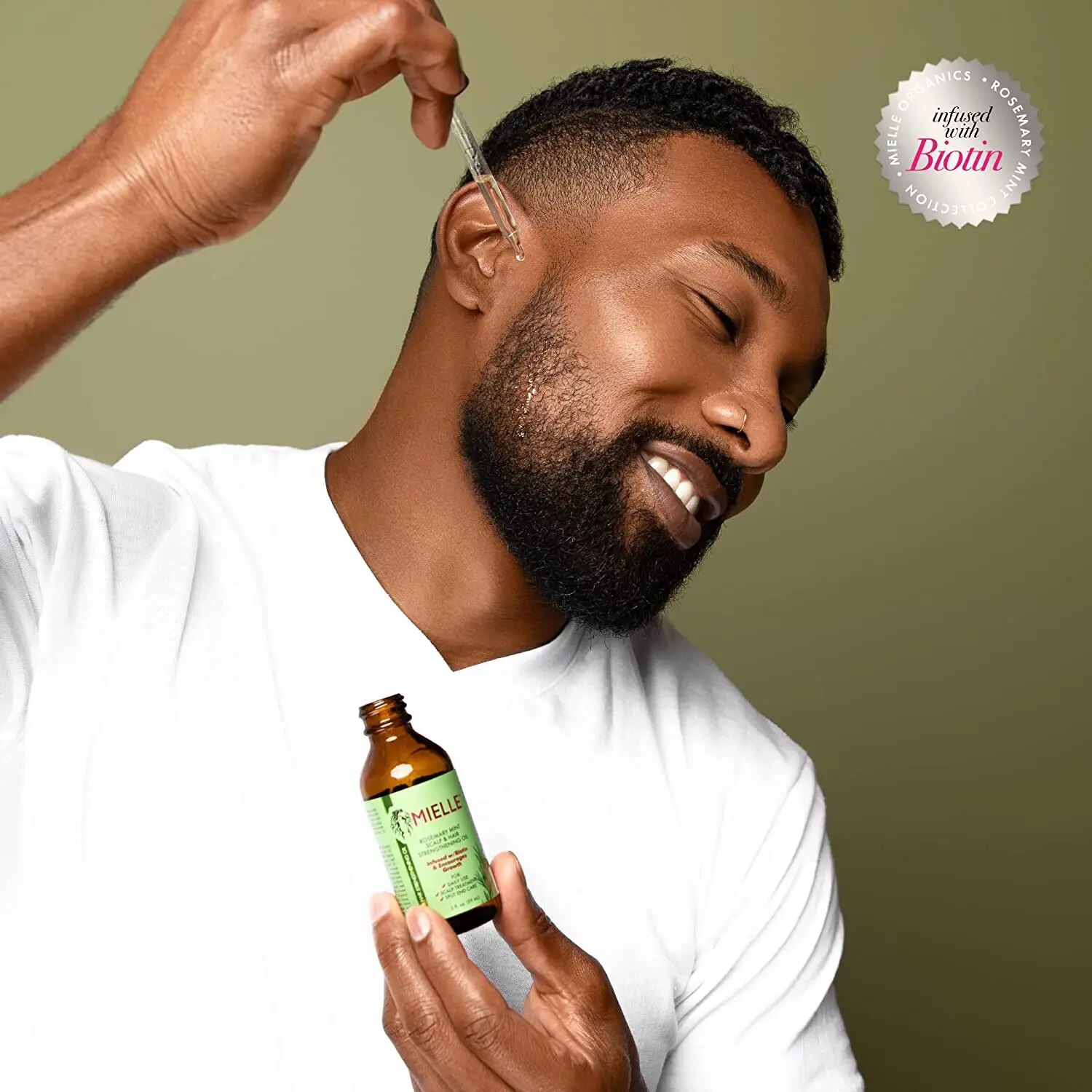 Olio essenziale per la crescita dei capelli, olio essenziale di menta e rosmarino, olio rinforzante, trattamento nutriente per capelli secchi e con doppie punte._voghion.com