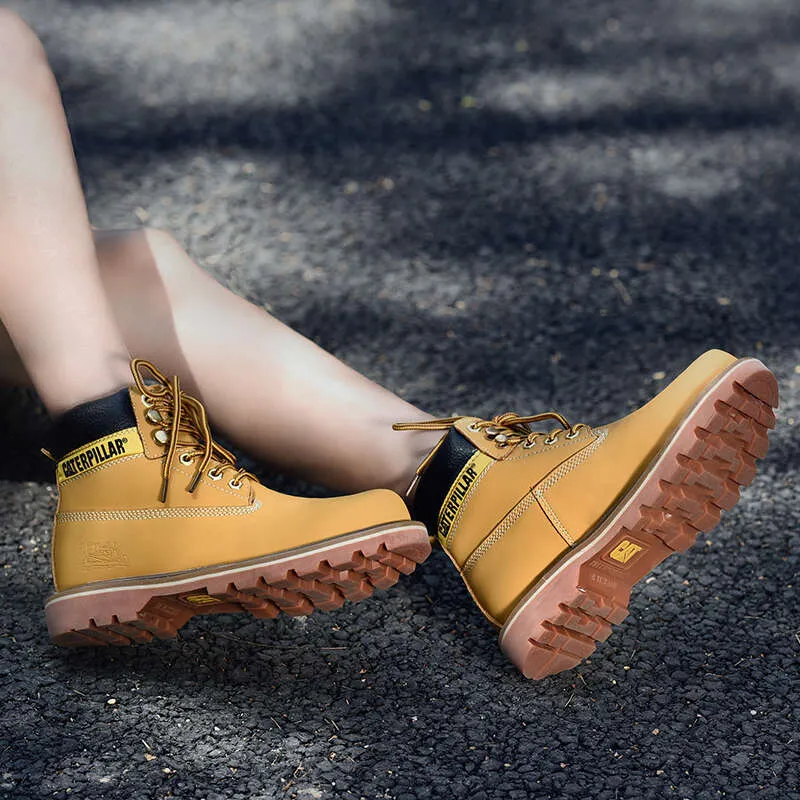 Echtes Leder Herren Damen Winter Knöchel Militär Trekking Schnee Gelb Designer Taktische Stiefel Outdoor für Männer Arbeitsschuhe_voghion.com