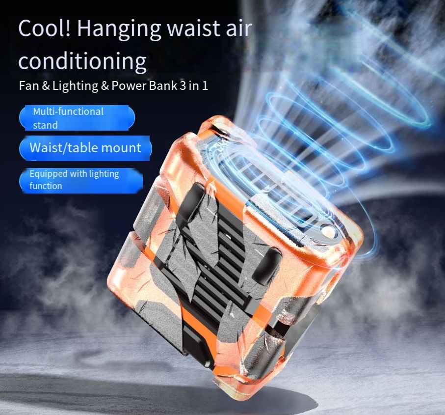 Ventilateur de taille extérieur suspendu portable super résistant à la taille petit ventilateur mini petit refroidissement paresseux cou suspendu refroidissement