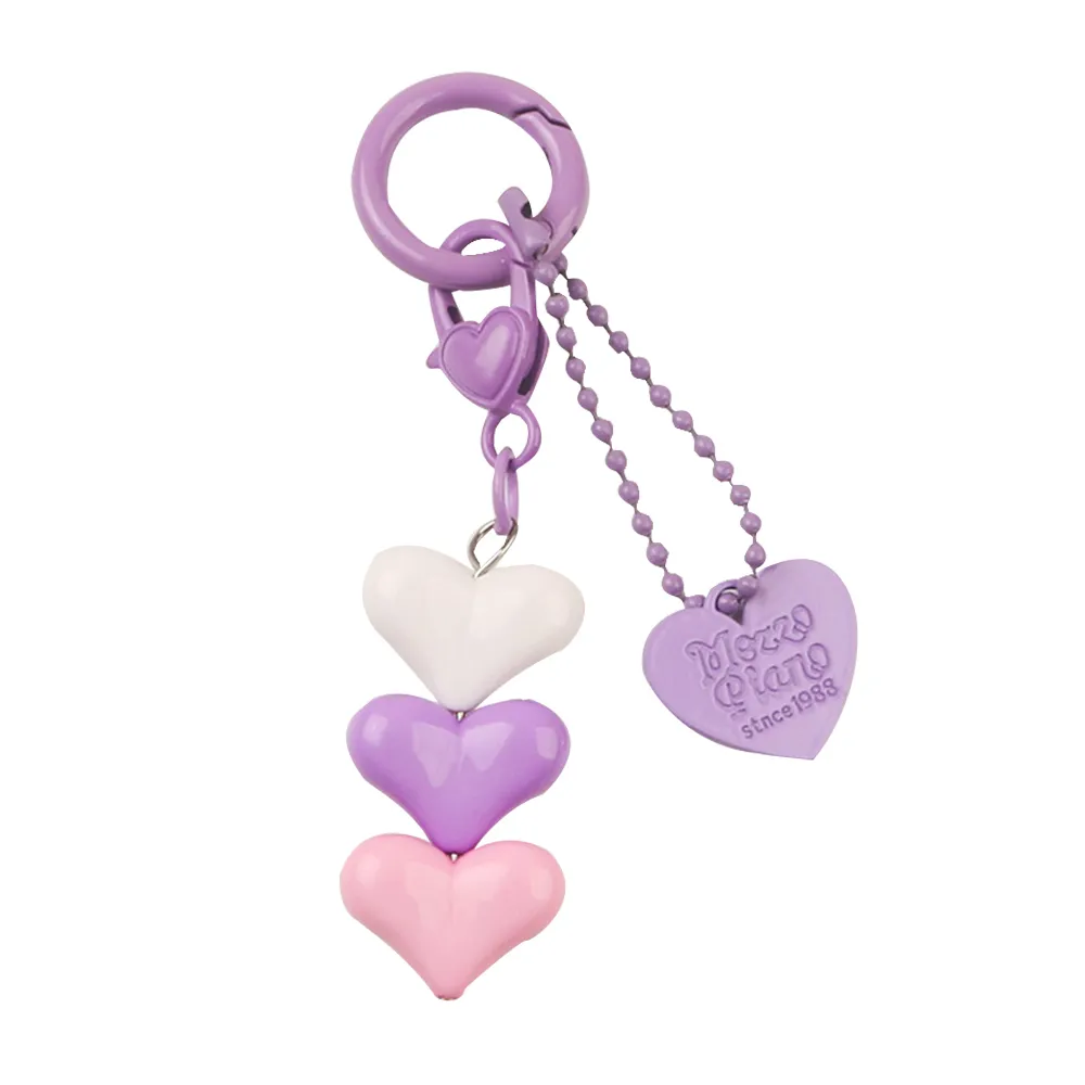 Catene per cellulare con ciondolo a forma di cuore 3D coreano, carine, per donne, portachiavi, dolce, color caramella, decorazione, gioielli_voghion.com