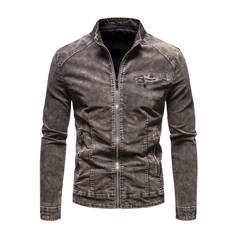 Veste rétro décontractée en coton pour hommes, haut en Denim, tendance, couleur unie, Version coréenne, nouvelle collection automne 2024_voghion.com
