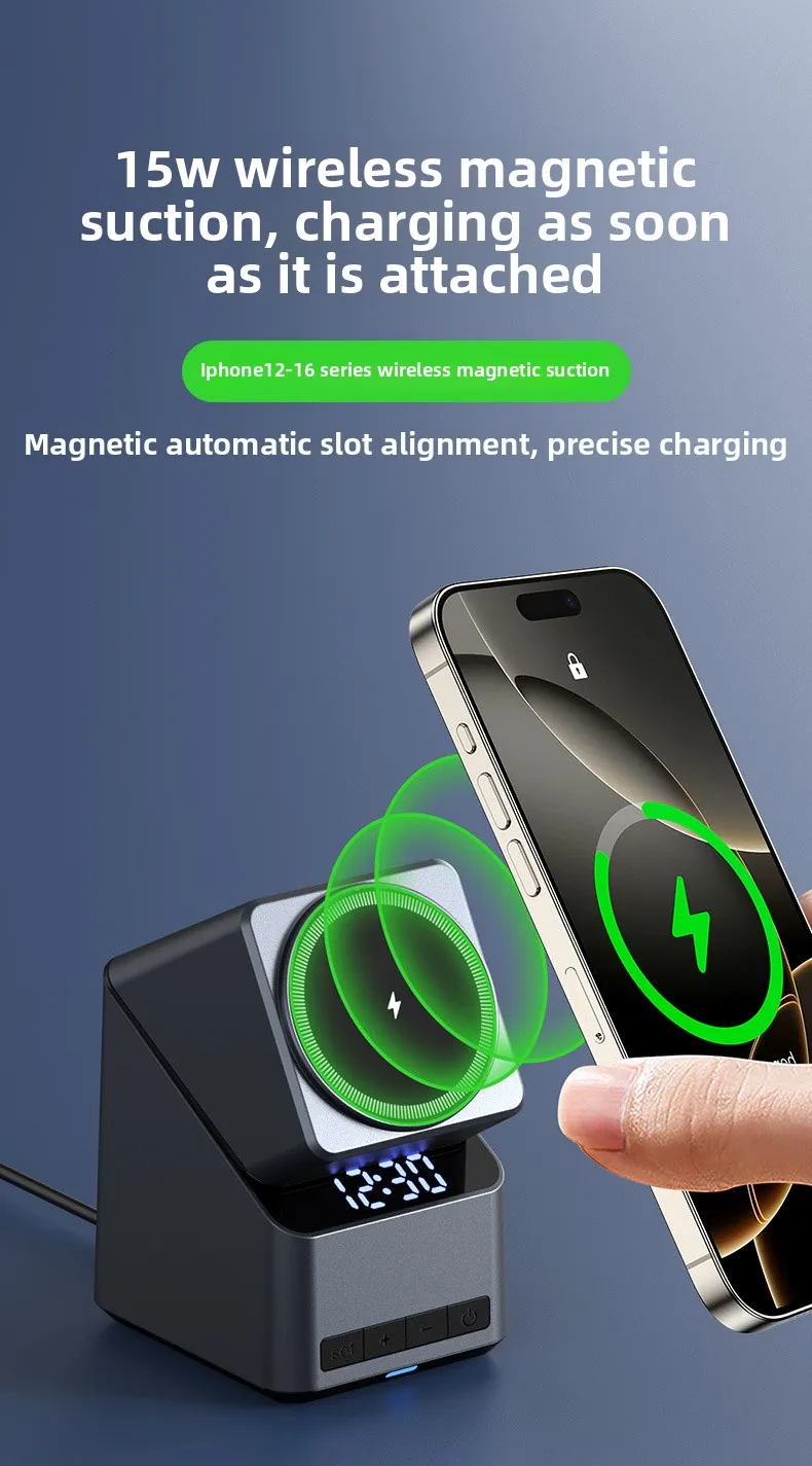 Cross-border Private Mold Four-in-one Rotating Magnetic Wireless Desktop Bracket Is Suitable For Fashion 1615 Mobile Phone_voghion.com