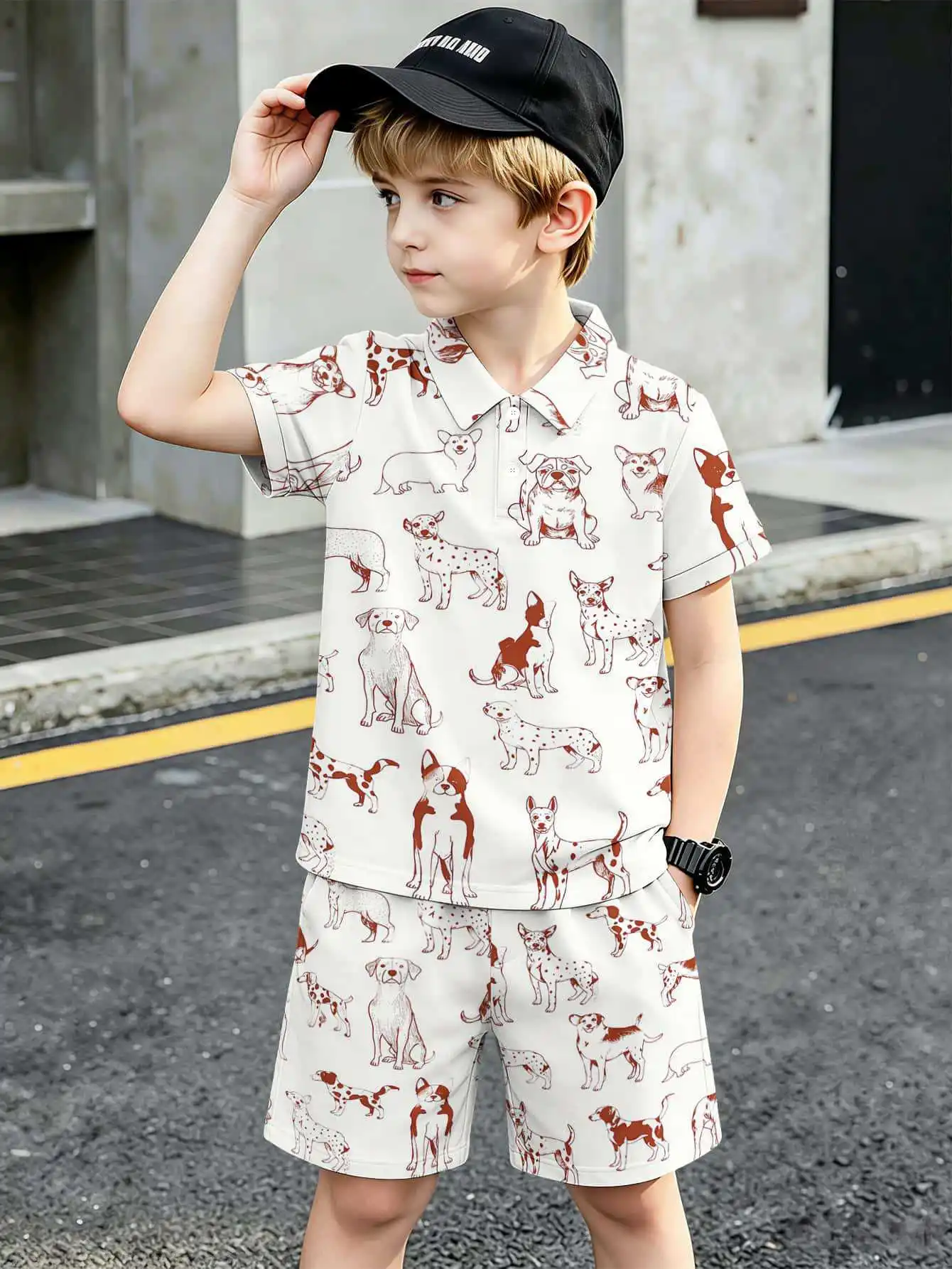 Boys Polo And Shorts Set Quick Dry Summer Outfit For Boys_voghion.com