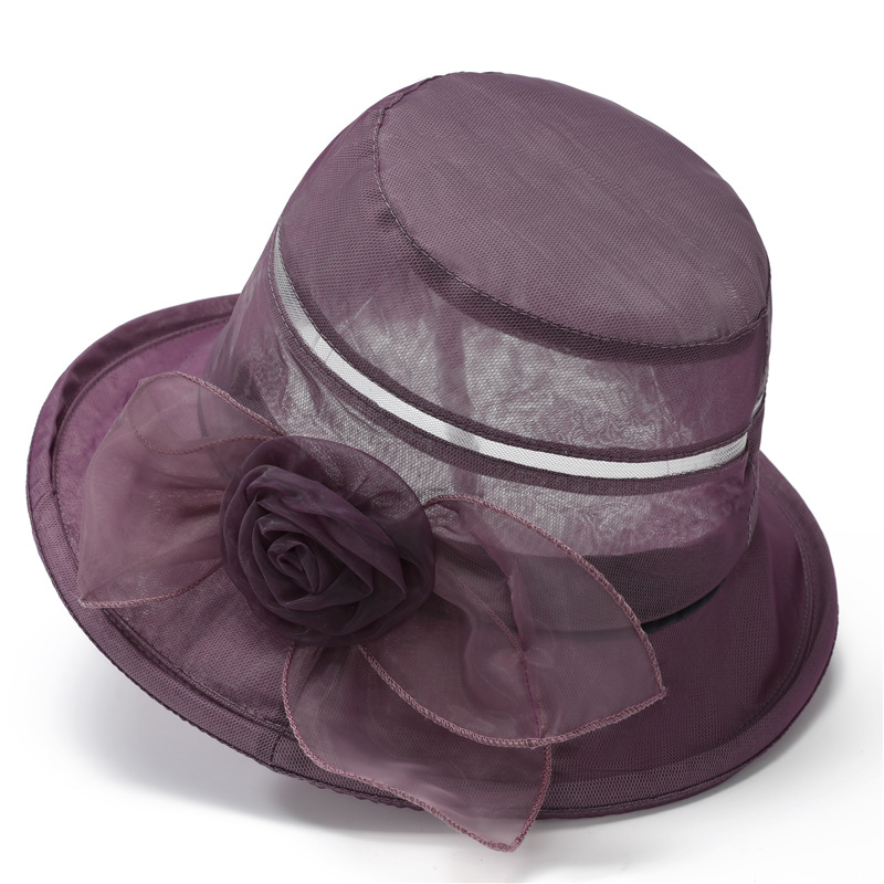 2024 Summer New Fashionable and Stylish Style Foldable Curled Sun Hat Sunshade Hat Bowl Hat Thin Breathable Hat for Women_voghion.com