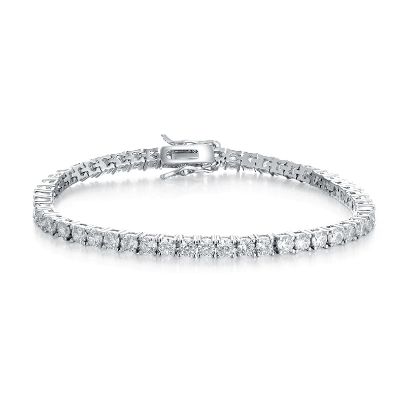 Classic Gold Electroplated Zircon High Quality Tennis Bracelet Full Diamond Personalized Fashion Trend Hip Hop Style New_voghion.com