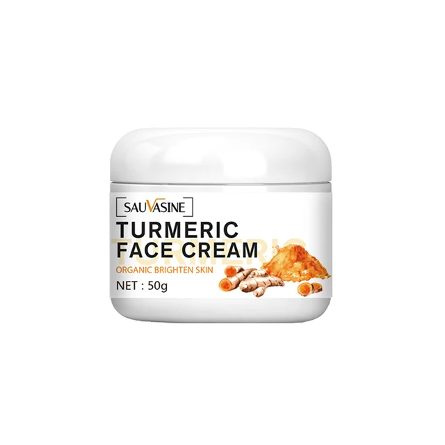 50 g, crema facial de cúrcuma, extracto de cúrcuma, antienvejecimiento, atenúa las líneas finas, nutre la piel, reafirma la piel, fija el agua, atenúa las manchas, cuidado facial_voghion.com