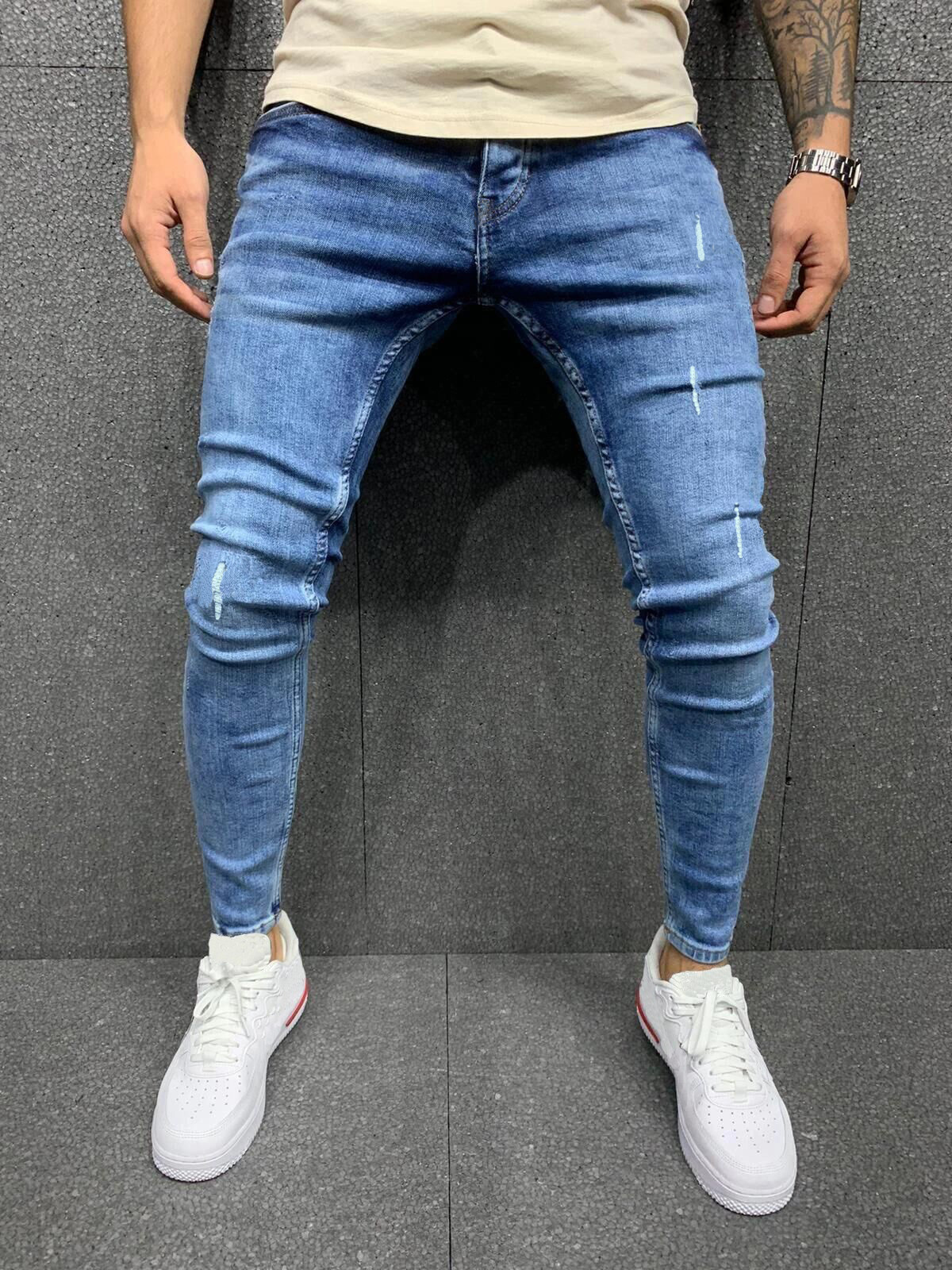 Man’s clothing Men wear small feet stretch jeans skinny jeans men
