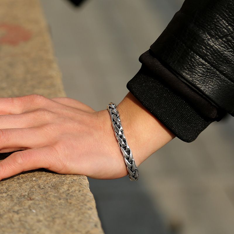 Heißer selg neue mode männer der kiel trendy woven punk armband_voghion.com