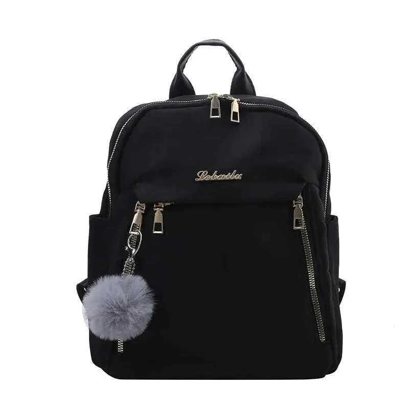 Schwarzer Damen Rucksack Stylischer Rucksack Für Reise Schule_voghion.com