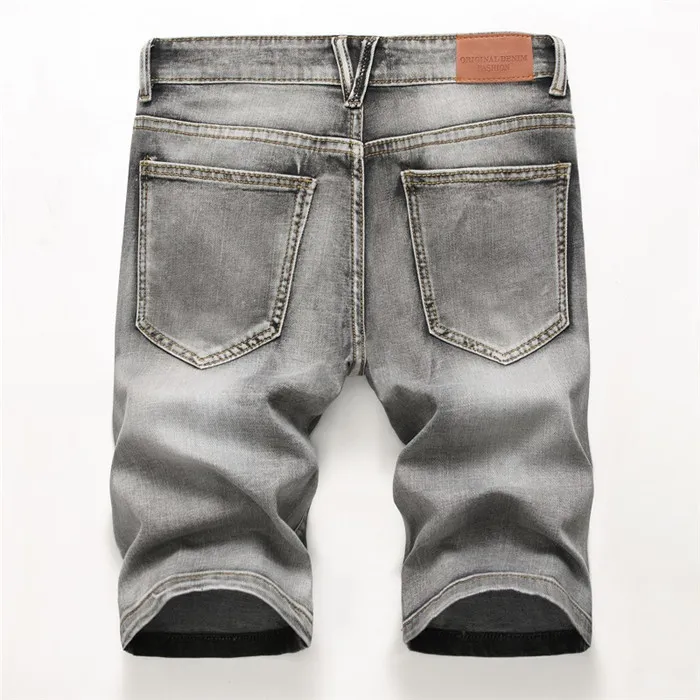 Summer Denim Shorts Male Jeans Men Jean Bermuda Skate Board Harem Mens Jogger Ankle Ripped Wave 38 40 42 220715_voghion.com