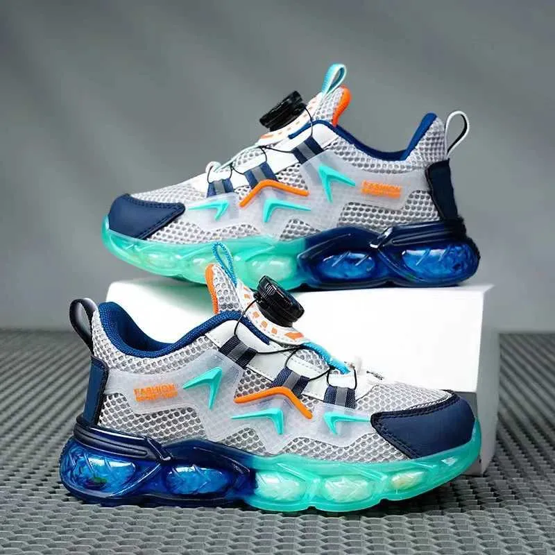 Summer Children Sneakers Breathable 5-16Years Boys Running New Swivel Buckle Kids Sport Shoes Outdoor Casual Trainers_voghion.com