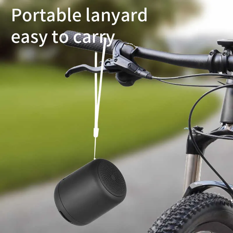 Mini Bluetooth-høyttaler trådløs bærbar utendørs subwoofer med stort volum radio stemmeassistent musikkspiller_voghion.com