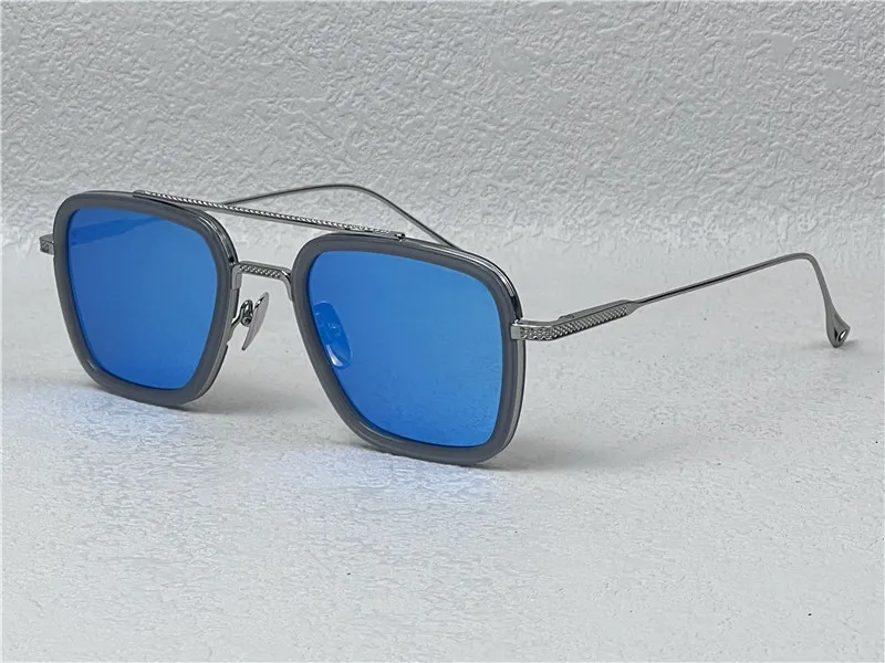 fashion Design Man Sunglasses 006 Square Frames Vintage Style Uv 400 Protective Outdoor Eyewear With Case_voghion.com