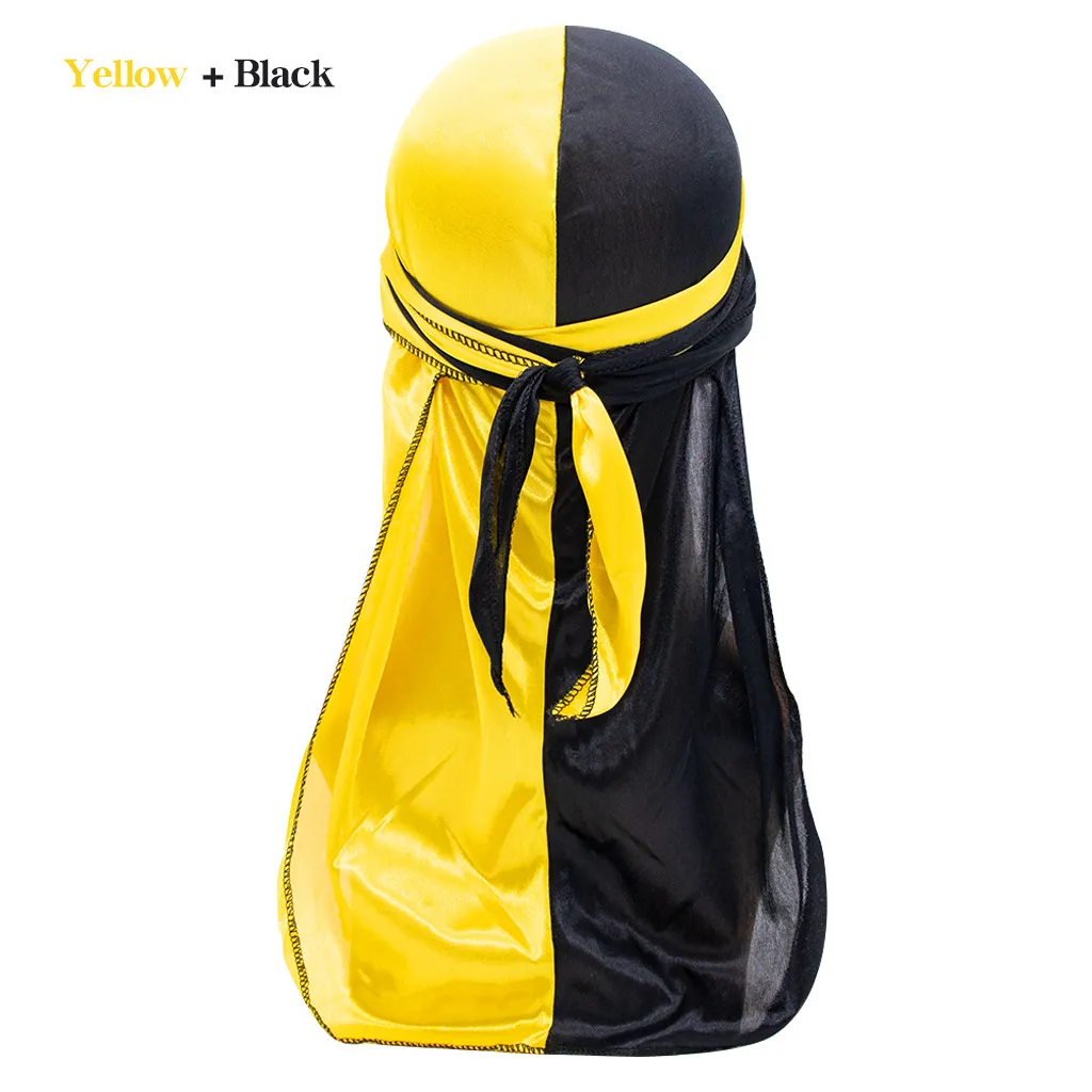 Pirate Cap Long Tail Headwraps for Men and Women Silky Durag Hip Hop Rapper Doo Rag Sleep Hat Bandana Hombre_voghion.com