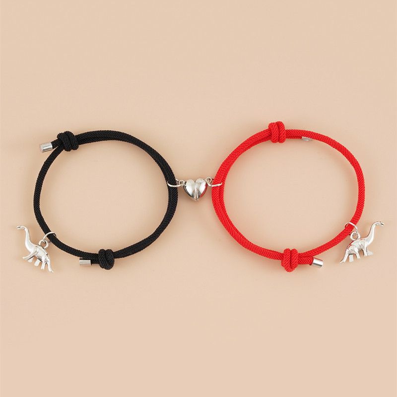 Bracelet créatif et mignon en forme de dinosaure en trois dimensions, pendentif pour bébé, boucle magnétique, pour couple_voghion.com