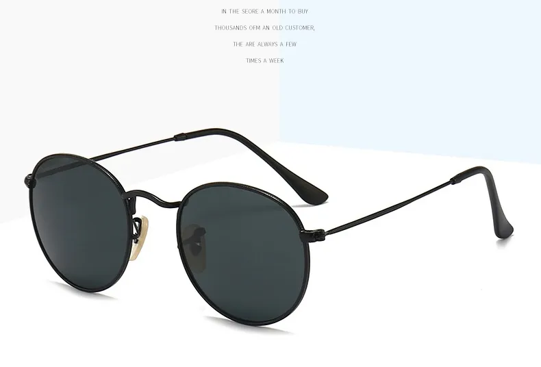 Men's Retro Designer Sunglasses Metal Frame Classic Eyewear_voghion.com