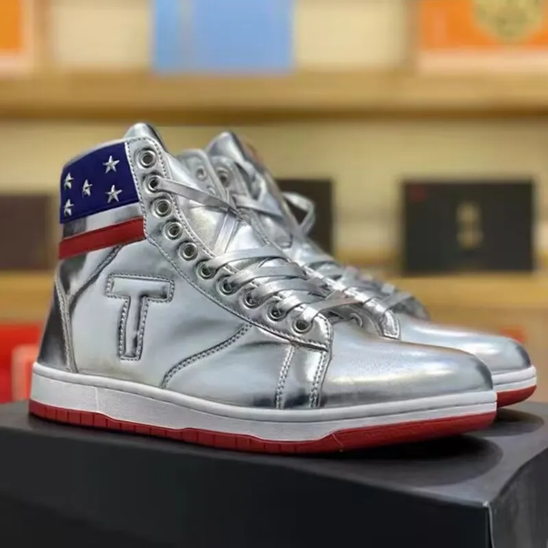 Pantofi sport casual T trump baschet The Never Surrender High-Tops Designer 1 TS Running Gold Personalizați pentru bărbați Pantofi sport confortabili_voghion.com